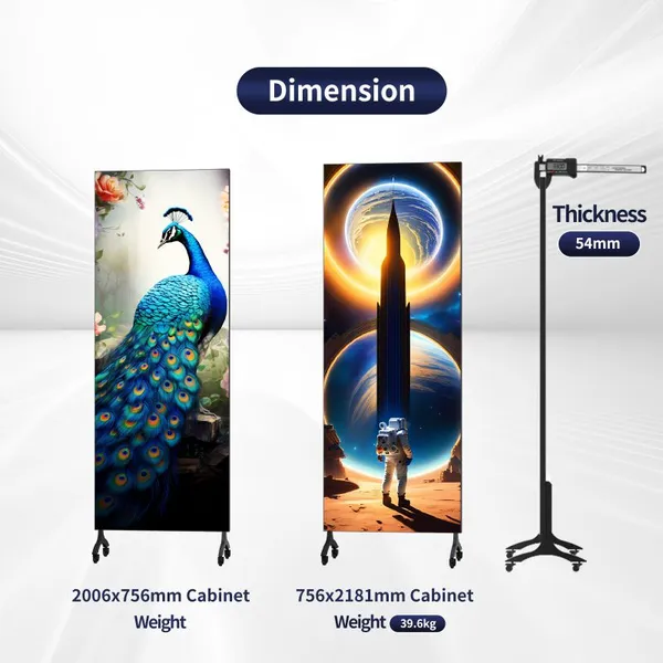 LED Full Color Wifi Control Poster Led Display P1.875 P2.5 Poster Stand Customized OEM Outdoor Video Led photo-3