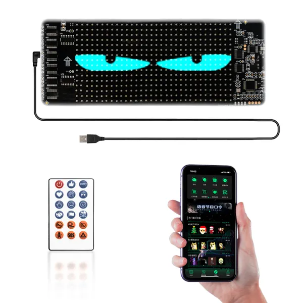 USB Scrolling Message IP65 LED Matrix Panel Light Digital Display Advertising Screen App-Controlled LED Car Sign Board photo-6