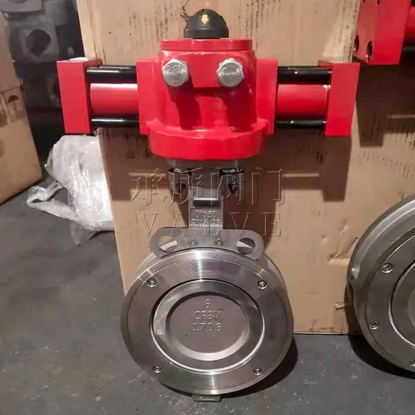 Chengzhi Flange-type Double-eccentric Double-acting Marine Hydraulic Control Butterfly Valve With Cast Iron Valve Body and Stainless Steel Butterfly Plate photo-4