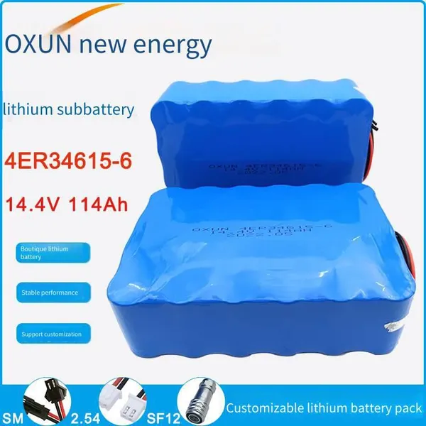 oxun new energy батарейный пакет на основе литий-тионилхлоридных батарей ER34615, 14,4 В, 114 А·ч, высокоемкостная батарея для GPS-локатора