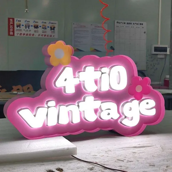Custom 3d Illuminated Stainless Steel & Acrylic Led Channel Letters Sign For Bar Decoration And Advertising photo-5