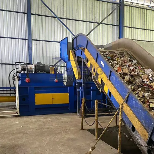 Industrial Plastic Waste Cardboard Cloth Waste Paper Shredder and Baler Machine EPC photo-5