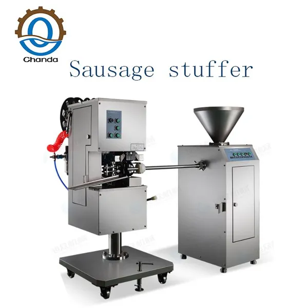 QD-I Stainless Steel Sausage Filling Machine 500kg/h Automatic Meat Stuffer With Quantitative Filling and Air Gun Cleaning