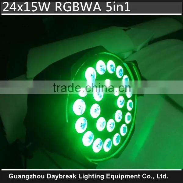 24x15w Led Par RGBWA 5in1 Stage Dmx Led Lighting Full Color Mixing Disco Led Par Can Factory Wholesale Good Price 24 * 15 photo-6