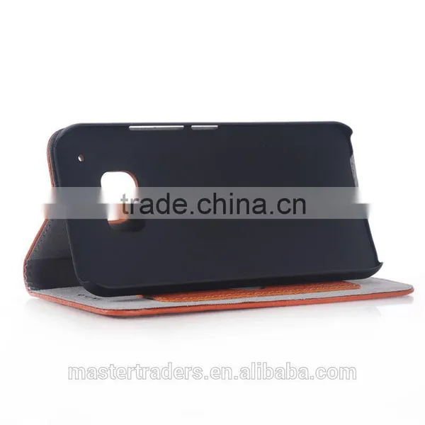 Cheap Litchi Grain Wallet Flip Real Genuine Leather Case For HTC One M9 MT-3090 photo-4