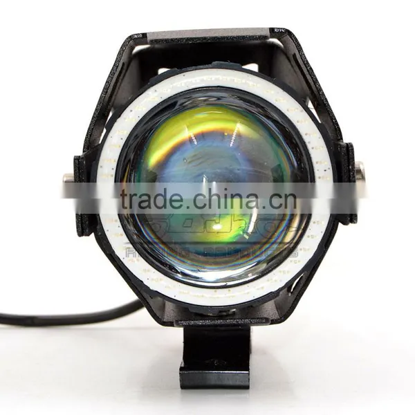 Waterproof Ultra Bright 12V 10W U7 Angel and Devl Eye LED Front Motorcycle Light Lamp Lighting photo-3