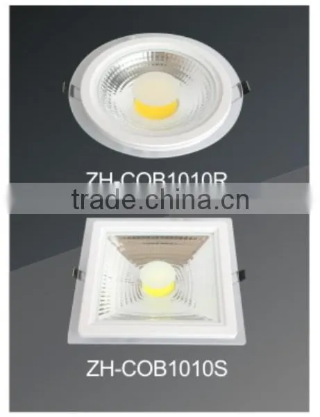 ZH Round/square COB Glass Panel Light 15W 85-265V 2 Years Warranty IP40 Aluminum Shell photo-4