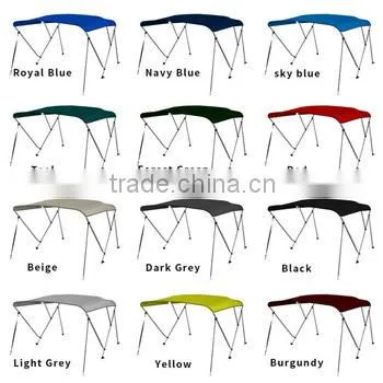 New UV Waterproof 600D Oxford Bimini 3 Bow Boat Top Cover photo-2