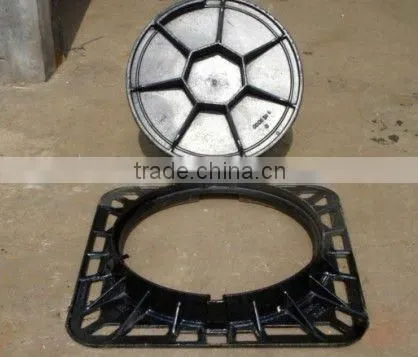 OEM 750mm Cast Iron Hinged Manhole Cover (DE)