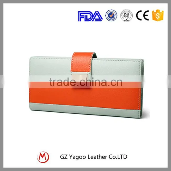 Contrast Color Low Price Ladies Leather Hand Made Women Wallet / Ladies Purse Quality Choice photo-2