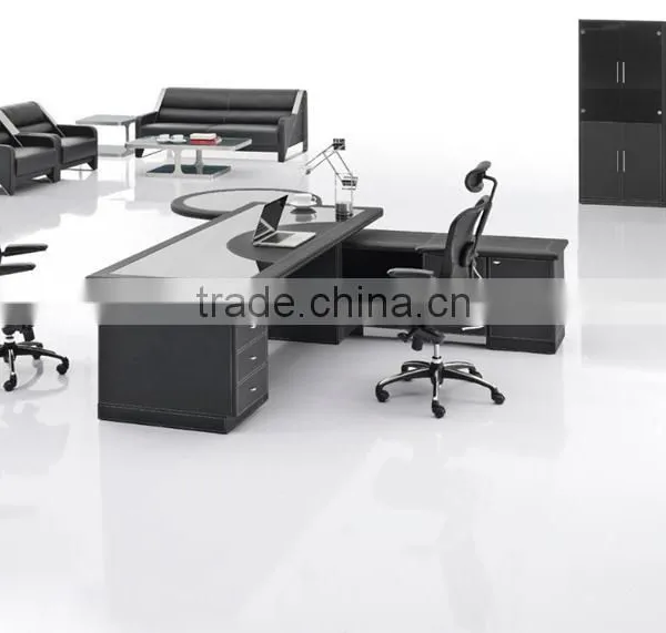 MT-32 Glass Table Wood Pvc Office Table Office Desk Set Executive Office Desk photo-3