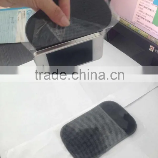 black strong sticky PU mobile phone anti slip mats with in stocks