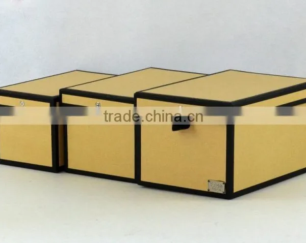 Kraft Paper 3pcs Document Storage File Box