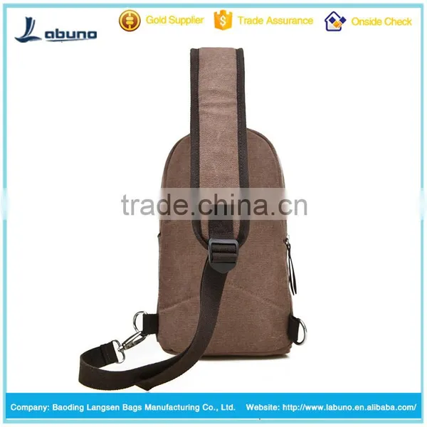 2016 Wholesale Custom Chest Shoulder Sling Canvas Crossbody Bags for Men photo-5