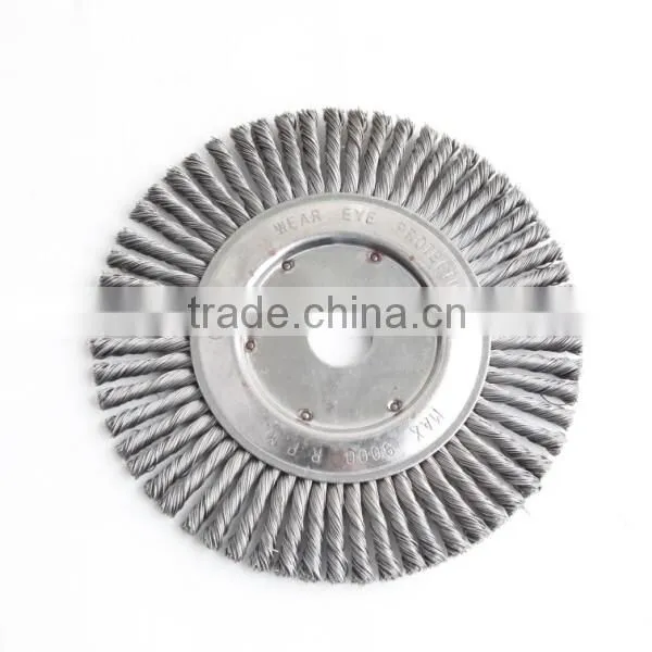 Twist Knot Wheel Brushes With Arbor Hole, Diameter 178mm or 7"