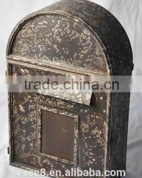 Antique metal mailbox post box