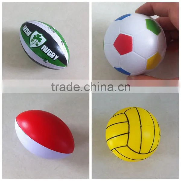 Round Shape Rugby Shape pu Stress Ball photo-2