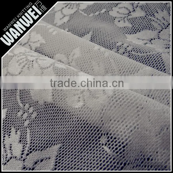 Flat New Peony Designer Flower Gray Resilient and Bright Nylon Spandex Lace Fabric for Spring and Summer Dress Wholesale 4182