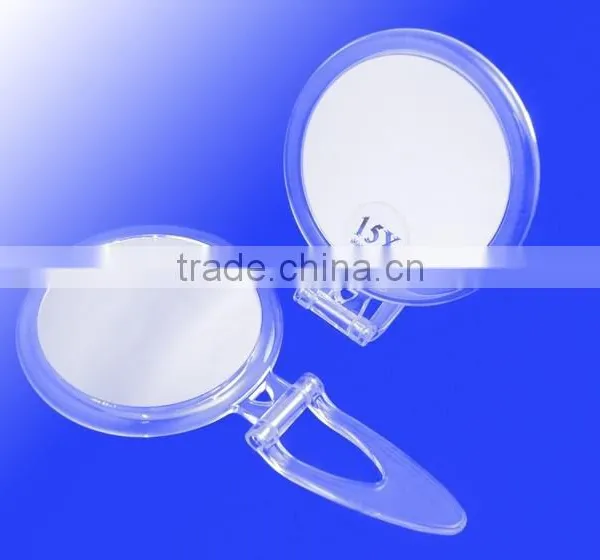 Clear Acrylic Folding Makeup Mirror, Magnifying Traveling Cosmetic Mirror, 20x Portable Vanity Mirror photo-2