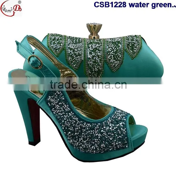 CSB1228 Chowleedee Fasion Latest Fashion Woman Italy Style High Heel Sandal Shoes With Matching Bag photo-3