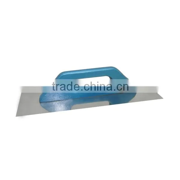 480mm Plastering Trowel With Silver Blue Wooden Handle , Cement Trowel photo-2