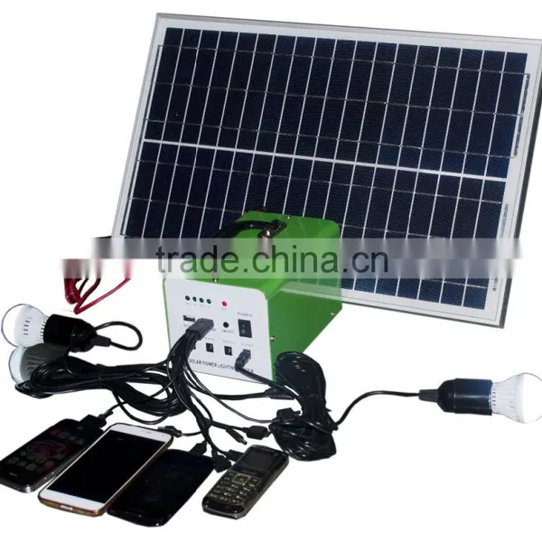 Factory Price Solar DC Home and Outside Lighting System/portable 10 Watt 12v Solar Light dc Camping Generator photo-2