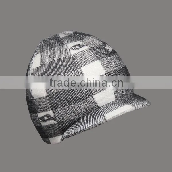 CUSTOM 3D PRINTING FLAT BRIM KNITTED WINTER HAT WHOLESALE LOGO photo-2
