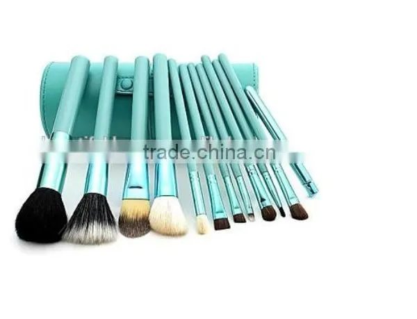 Professional 4 Colors New 12 Pcs Makeup Brush Cosmetic Make Up Brushes Set With Cup Holder Case Kit photo-3