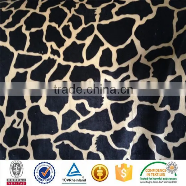 Wholesale 100% Polyester Animal Print Velour Fabric photo-3
