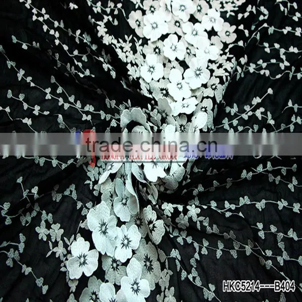 Professional Fabric Manufacturer High Quality Mesh 3d Flower Embroidered Lace photo-2