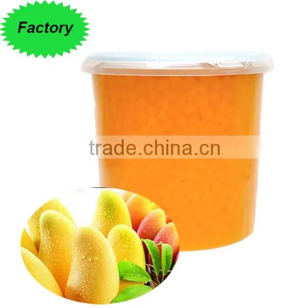 Mango Juice Popping Boba for Bubble Tea and Beverage Mixing