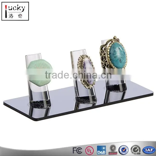 Custom Acrylic Ring Display Rack Counter Top Finger Ring Jewelry Display Holder photo-2