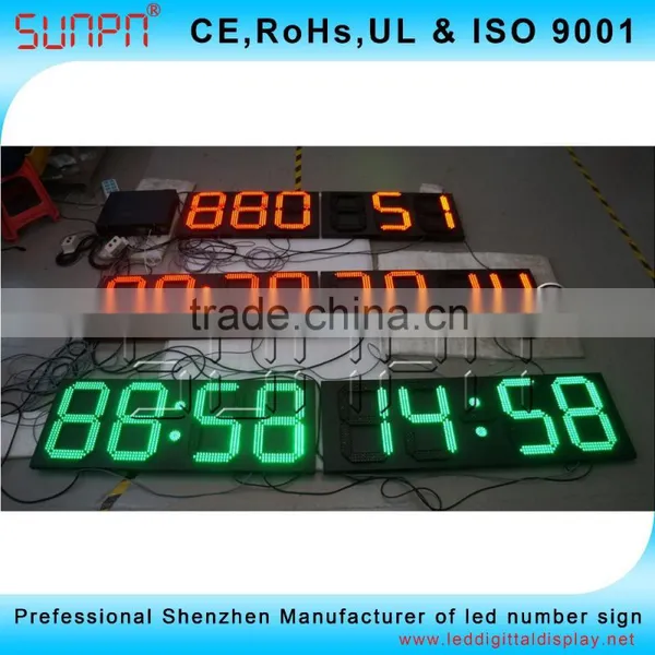 European Led Time and Temp Sign With GPS 8inch