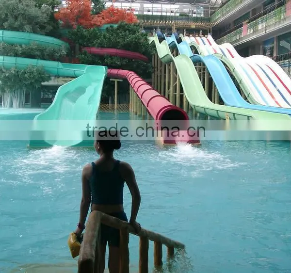 2015- 2016 Water Play Equipment Fiberglass Water Slide Tubes Fiberglass Pool Double Slides photo-5