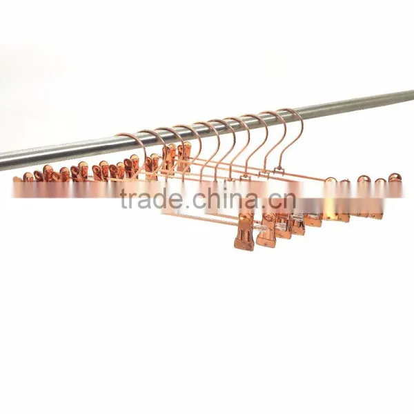 Metal Rose Gold Copper Coat Hanger, Copper Brass Metal Laundry Wire Shirt Hanger, Copper Slim Wire Top Hanger photo-5