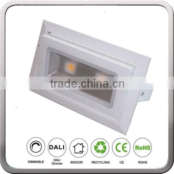 Ceiling Recessed Pandent Mounted 45w 4000LM Rectangular Rotating LED Downlight for Shops With CREE COB Meanwell Driver photo-3