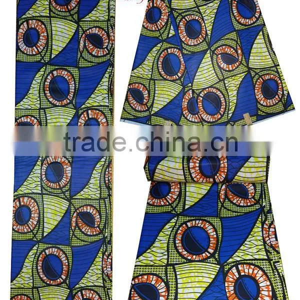2016 Real Wax Fabric With 100 Cotton Print Wax Hollandais Fabric for African SMAW27 photo-2
