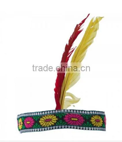 Indian Brave Feather Headdress Headband Costume Accessory photo-3