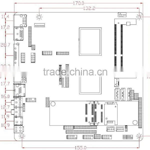 DEM/ODM 1037u Industrial Motherboard Using Intel NM70 High-speed Chipset, Max to 16G photo-5