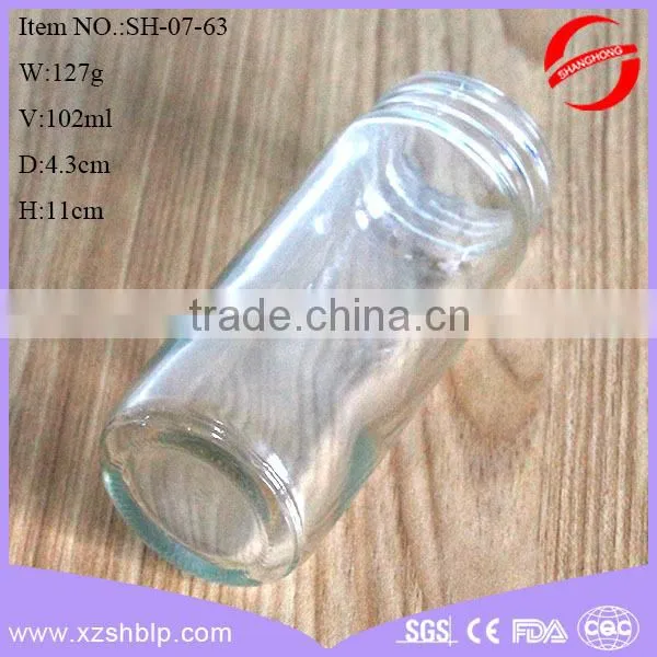 Round 100ml Glass Storage Bottles , Glass Jars For Spice With High Quality photo-2