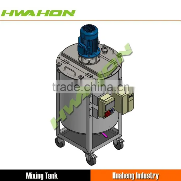 250 Gallon Stainless Steel Mixing Tanks With Casters for Food Processing, Steam Heating