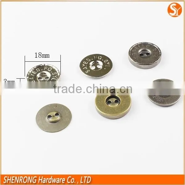 Plating Sewable Magnetic Clothes Button With 2 Holes, Magnet Two Hole Buttons photo-2
