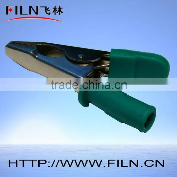 75mm Green Retractable Badge Holder With Alligator Clip