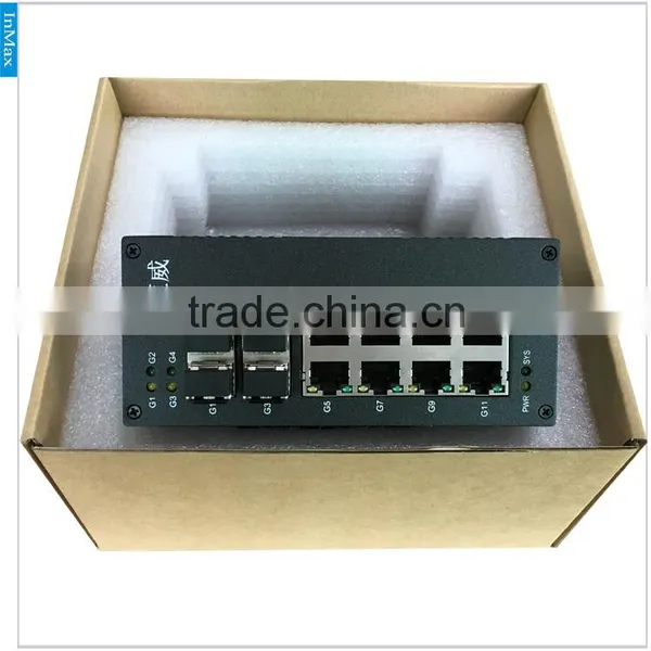 4x1000M FX(SFP Slot) + 8x10/100/1000MBase TX Full Gigabit Industrial Switch IP-Camera, Intelligent Transportation I712A photo-3