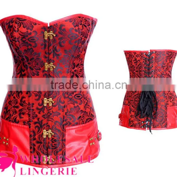 2015 New Design Sexy Red Mature Corset for Waist Training Corsets for Sale photo-4