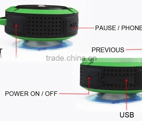 Factory Wholesale Wireless Waterproof Bluetooth Shower Speaker With Scuker photo-3