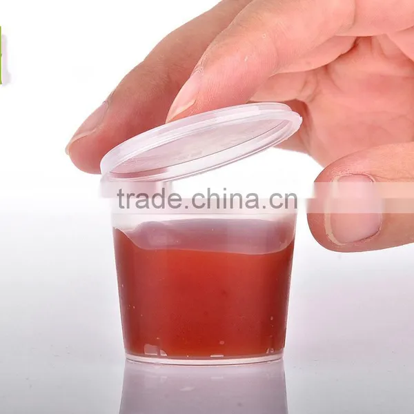 8oz Black Small Plastic Sauce Container photo-5