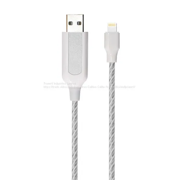 EL Visible Light 8 Pin Lightning USB Flowing Round Cable LR002