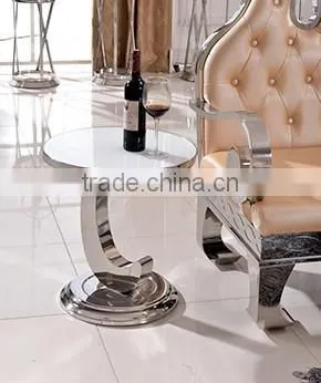 D001 Space Saving Furniture Low Stainless Steel Side Table photo-2