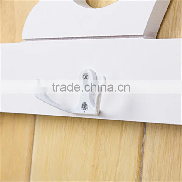 White LOVE Letters Modern Clothes Hangers Coa Track Coat Hook Hanging Wall Hanging Wooden Letter Wall Hook photo-4